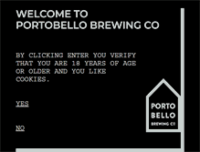 Tablet Screenshot of portobellobrewing.com